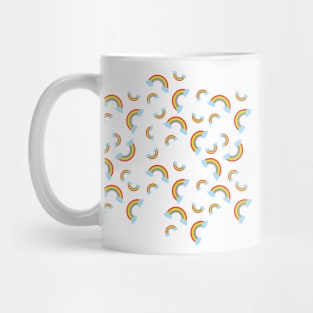 Colorful rainbow and clouds pattern Mug